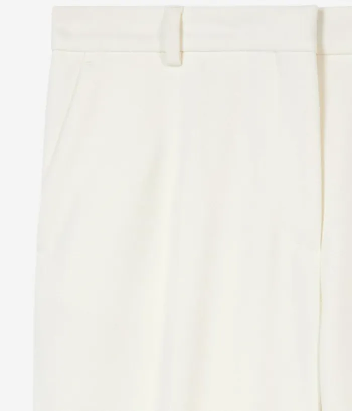 Women Blazers and Suits THE KOOPLES Ecru Crepe Suit Trousers Straight Cut Women Blazers and Suits THE KOOPLES Ecru Crepe Suit Trousers Straight Cut
