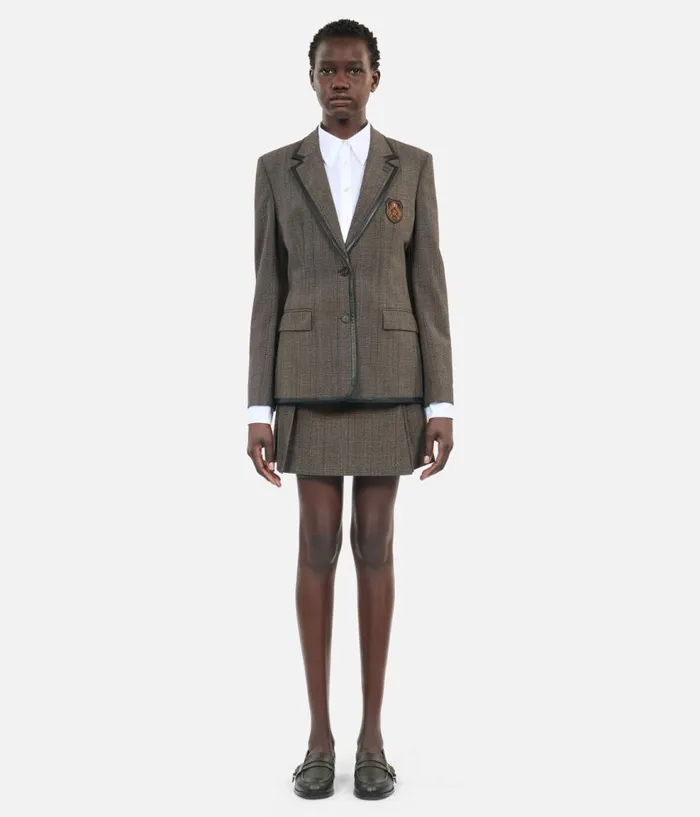 Women Blazers and Suits THE KOOPLES Prince Of Wales Brown Jacket Women Blazers and Suits THE KOOPLES Prince Of Wales Brown Jacket