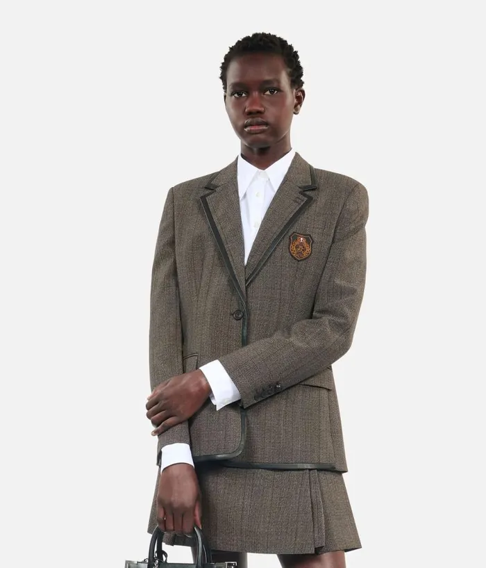 Women Blazers and Suits THE KOOPLES Prince Of Wales Brown Jacket Women Blazers and Suits THE KOOPLES Prince Of Wales Brown Jacket
