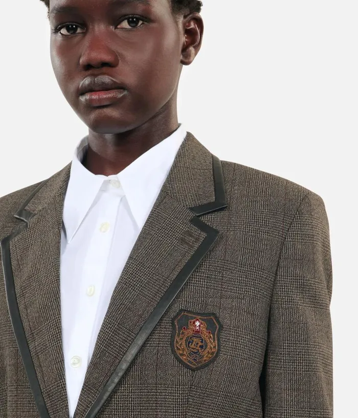 Women Blazers and Suits THE KOOPLES Prince Of Wales Brown Jacket Women Blazers and Suits THE KOOPLES Prince Of Wales Brown Jacket