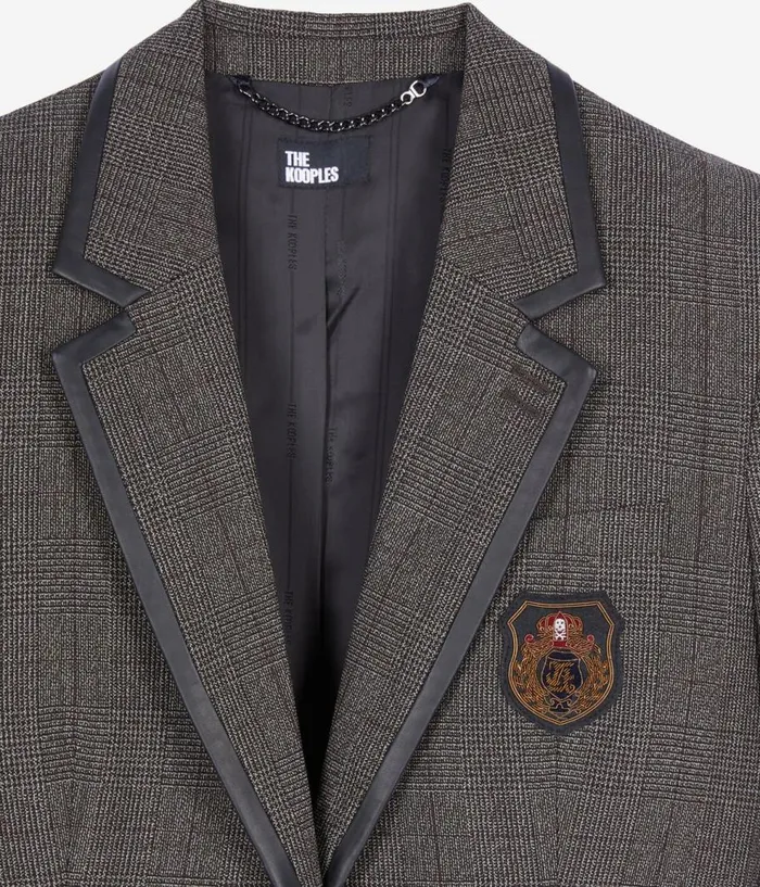 Women Blazers and Suits THE KOOPLES Prince Of Wales Brown Jacket Women Blazers and Suits THE KOOPLES Prince Of Wales Brown Jacket