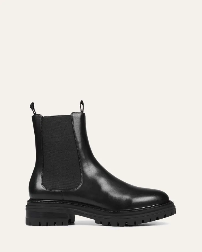Women Bloom flat ankle boots black leather ANKLE BOOTS jomercer