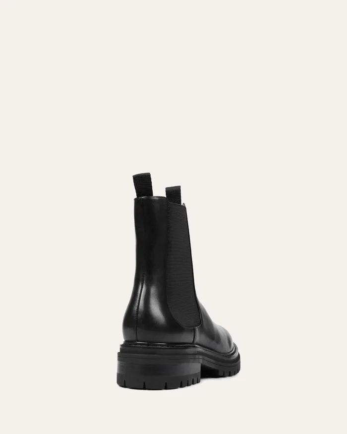 Women Bloom flat ankle boots black leather ANKLE BOOTS jomercer