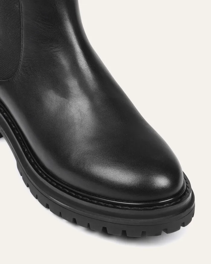 Women Bloom flat ankle boots black leather ANKLE BOOTS jomercer