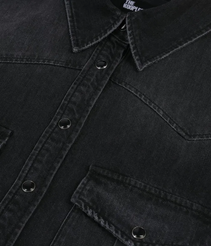 Women Blouses and Shirts THE KOOPLES Short Grey Denim Shirt Women Blouses and Shirts THE KOOPLES Short Grey Denim Shirt