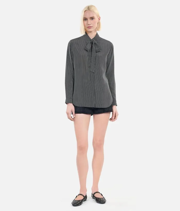 Women Blouses and Shirts THE KOOPLES Striped Silk Shirt Women Blouses and Shirts THE KOOPLES Striped Silk Shirt