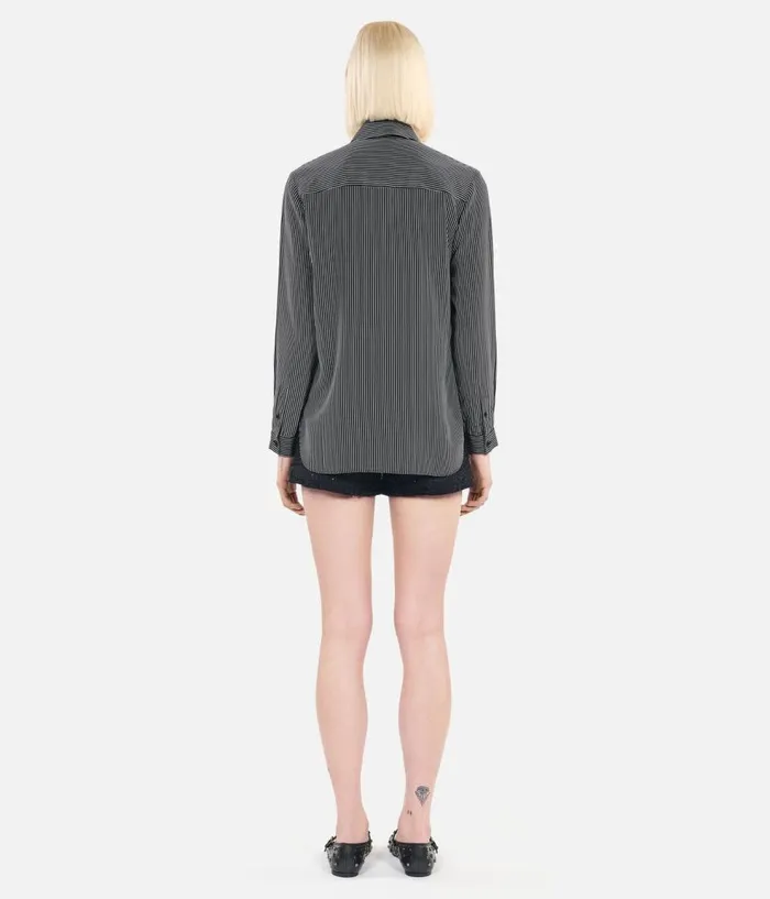 Women Blouses and Shirts THE KOOPLES Striped Silk Shirt Women Blouses and Shirts THE KOOPLES Striped Silk Shirt