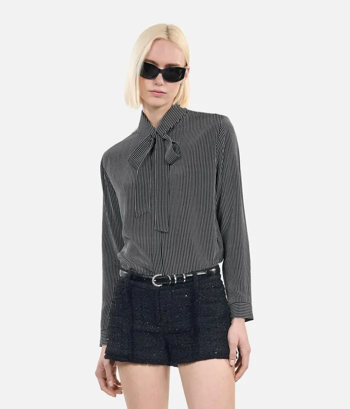 Women Blouses and Shirts THE KOOPLES Striped Silk Shirt Women Blouses and Shirts THE KOOPLES Striped Silk Shirt