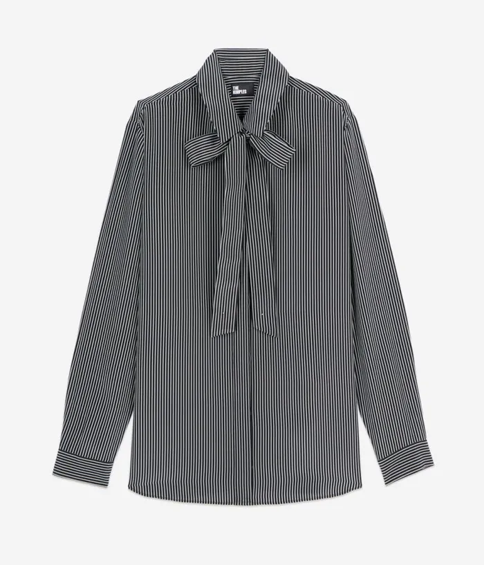 Women Blouses and Shirts THE KOOPLES Striped Silk Shirt Women Blouses and Shirts THE KOOPLES Striped Silk Shirt