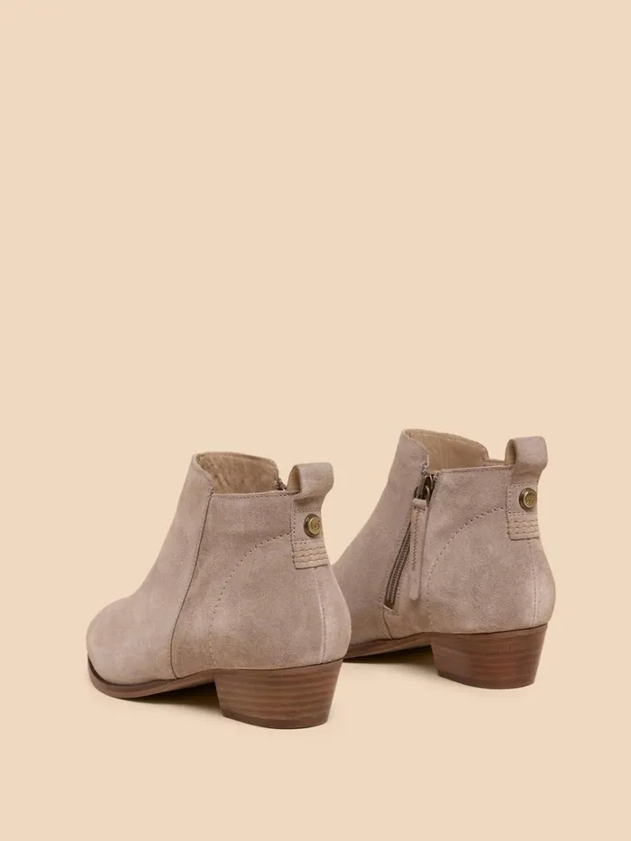 Women BOOTS White Stuff Willow Suede Zipped Ankle Boot Light Grey Women BOOTS White Stuff Willow Suede Zipped Ankle Boot Light Grey