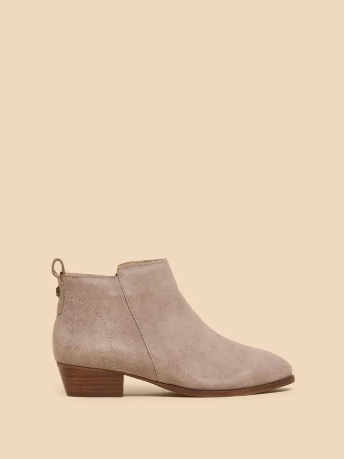 Women BOOTS White Stuff Willow Suede Zipped Ankle Boot Light Grey Women BOOTS White Stuff Willow Suede Zipped Ankle Boot Light Grey