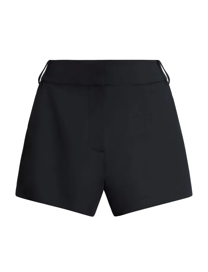 Women Bottoms BCBG Flared Tailored Short Black