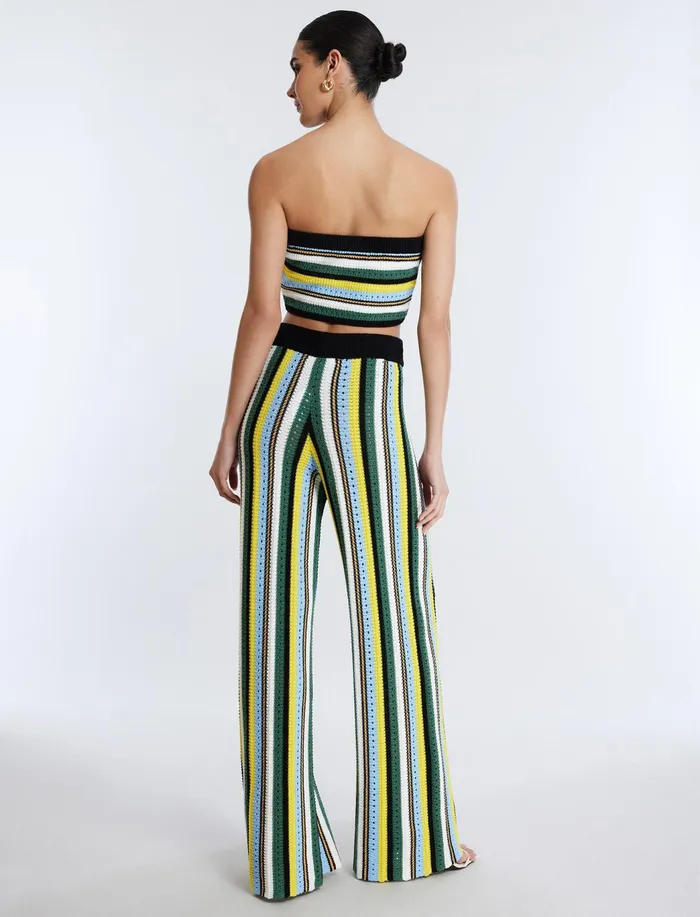 Women Bottoms BCBG WideLeg Knit Pant Multi Stripe
