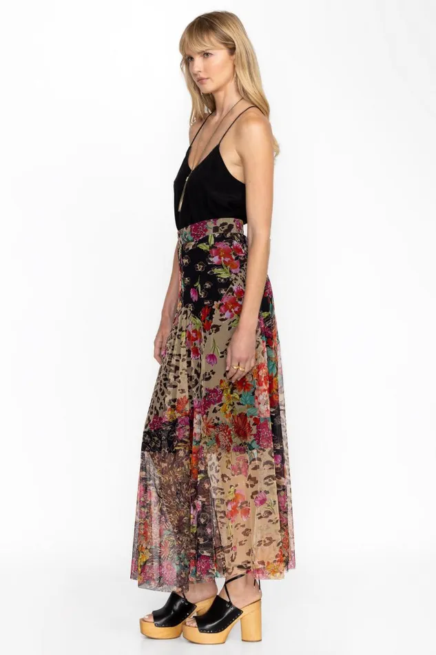 Women Bottoms Johnny Was MAZZY PATCHWORK SKIRT Wild Gardenia Night Women Bottoms Johnny Was MAZZY PATCHWORK SKIRT Wild Gardenia Night