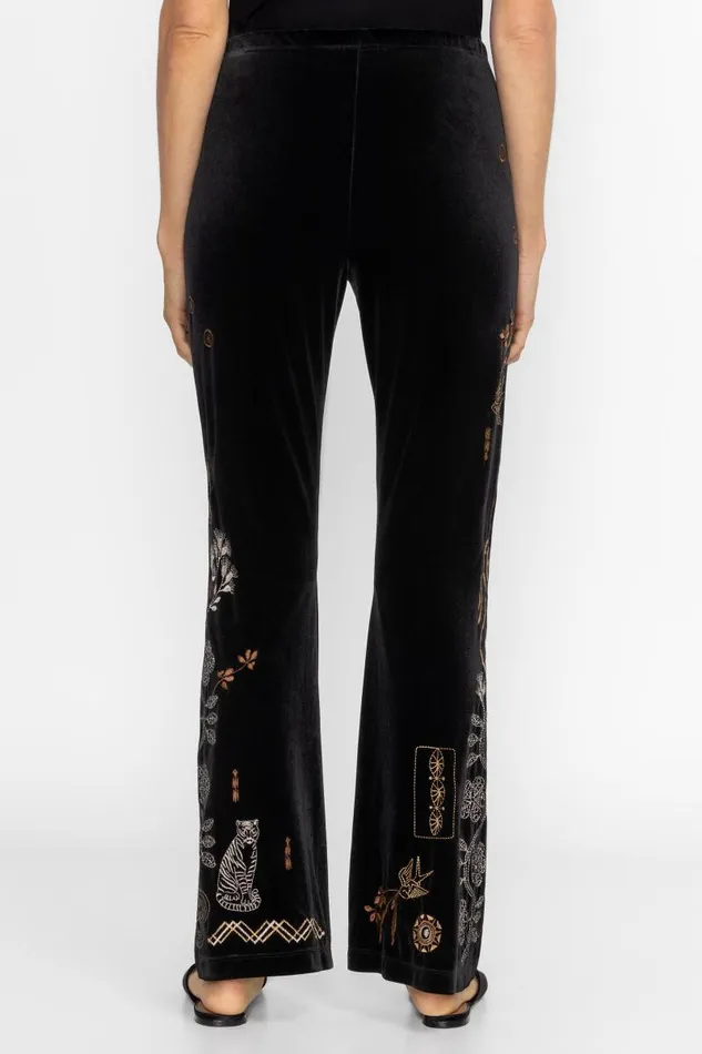 Women Bottoms Johnny Was STRETCH VELVET BABY BOOT LEGGING Black Women Bottoms Johnny Was STRETCH VELVET BABY BOOT LEGGING Black
