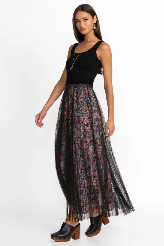 Women Bottoms Johnny Was YOLANDA PLEATED MAXI SKIRT Tallula