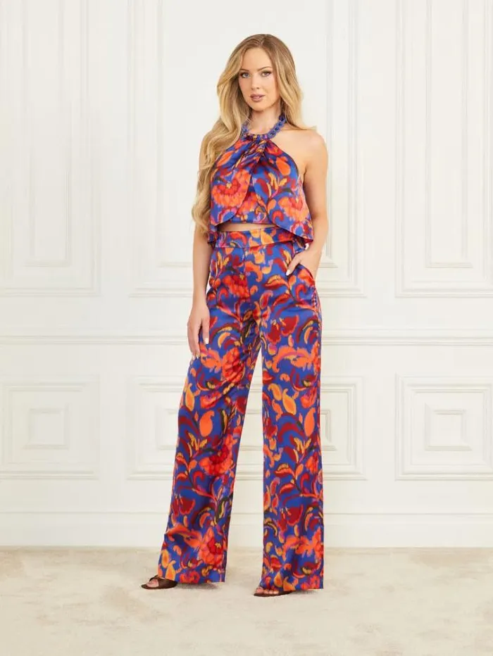 Women Bottoms Marciano Betty Printed Blue Pant Betty Blue Print Women Bottoms Marciano Betty Printed Blue Pant Betty Blue Print