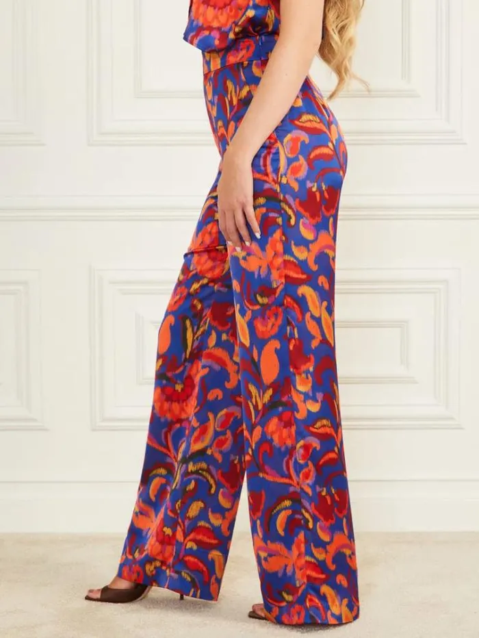Women Bottoms Marciano Betty Printed Blue Pant Betty Blue Print Women Bottoms Marciano Betty Printed Blue Pant Betty Blue Print