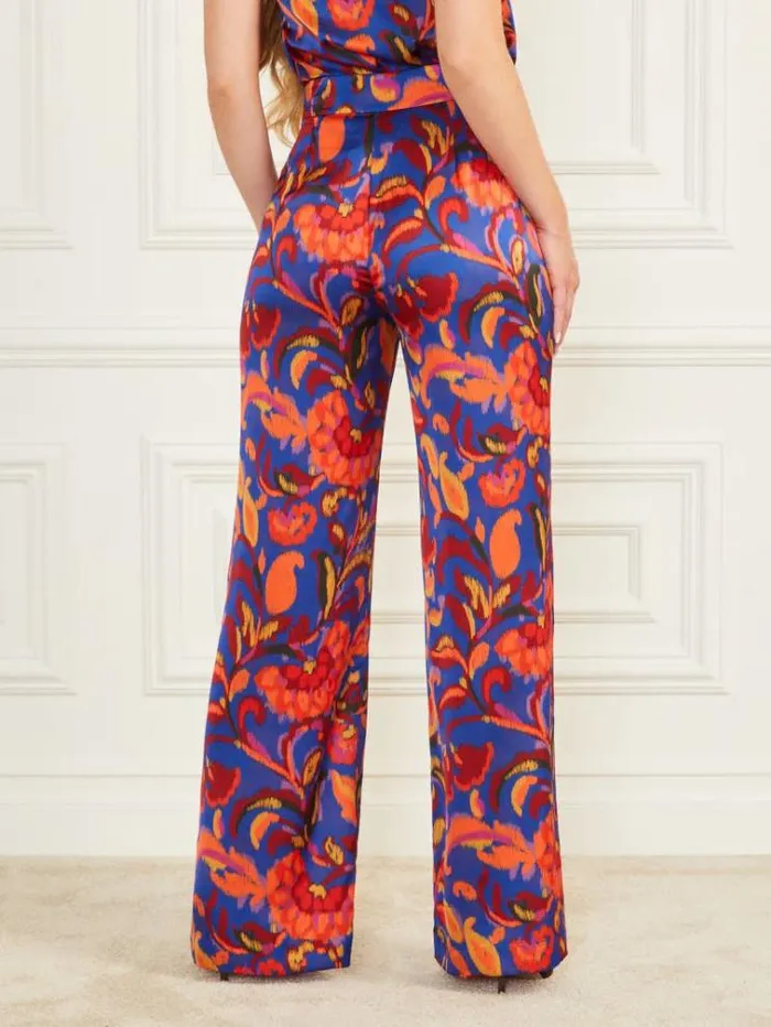 Women Bottoms Marciano Betty Printed Blue Pant Betty Blue Print Women Bottoms Marciano Betty Printed Blue Pant Betty Blue Print