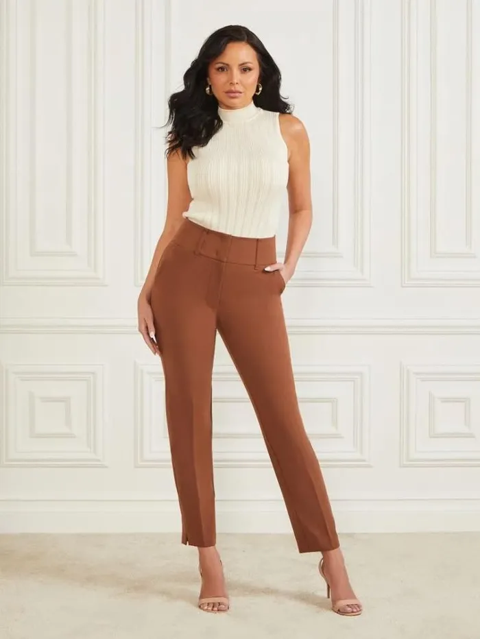 Women Bottoms Marciano Shelly Pant Brown Beauty Women Bottoms Marciano Shelly Pant Brown Beauty