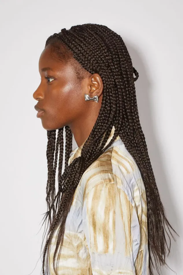 Women Bow Earrings Antique Silver Acne Studios Jewellery