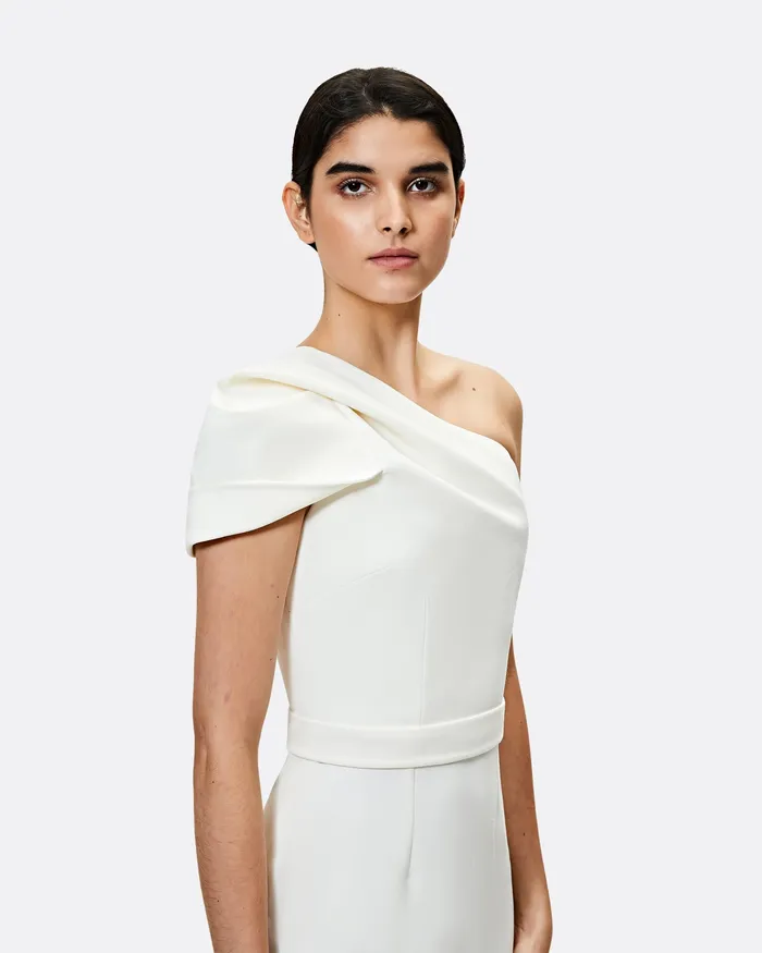 Women Bridal Safiyaa Kora Ivory Midi Dress Ivory