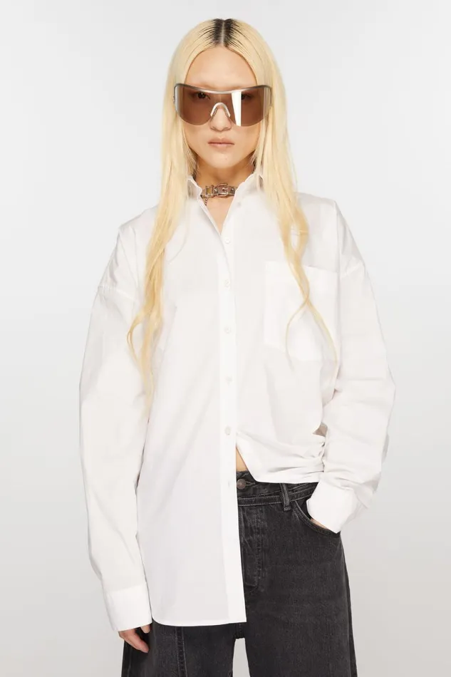 Women Buttonup Shirt Optic White Acne Studios Shirts and Blouses