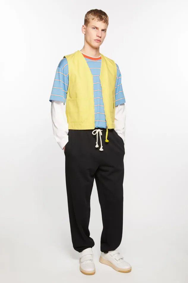 Women Canvas Vest Jacket Dusty Yellow Acne Studios Outerwear