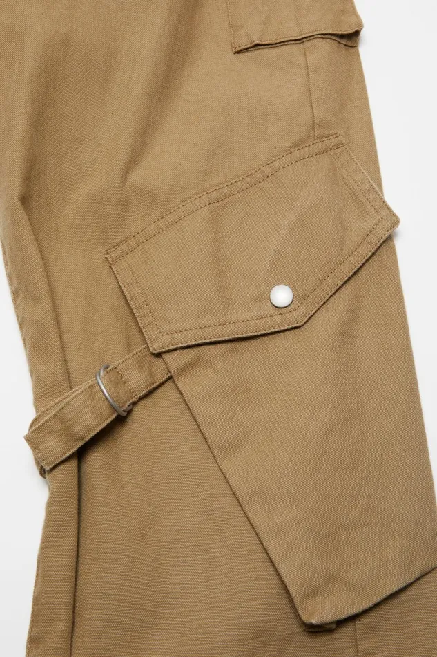 Women Cargo Trousers Cold Beige Acne Studios Trousers