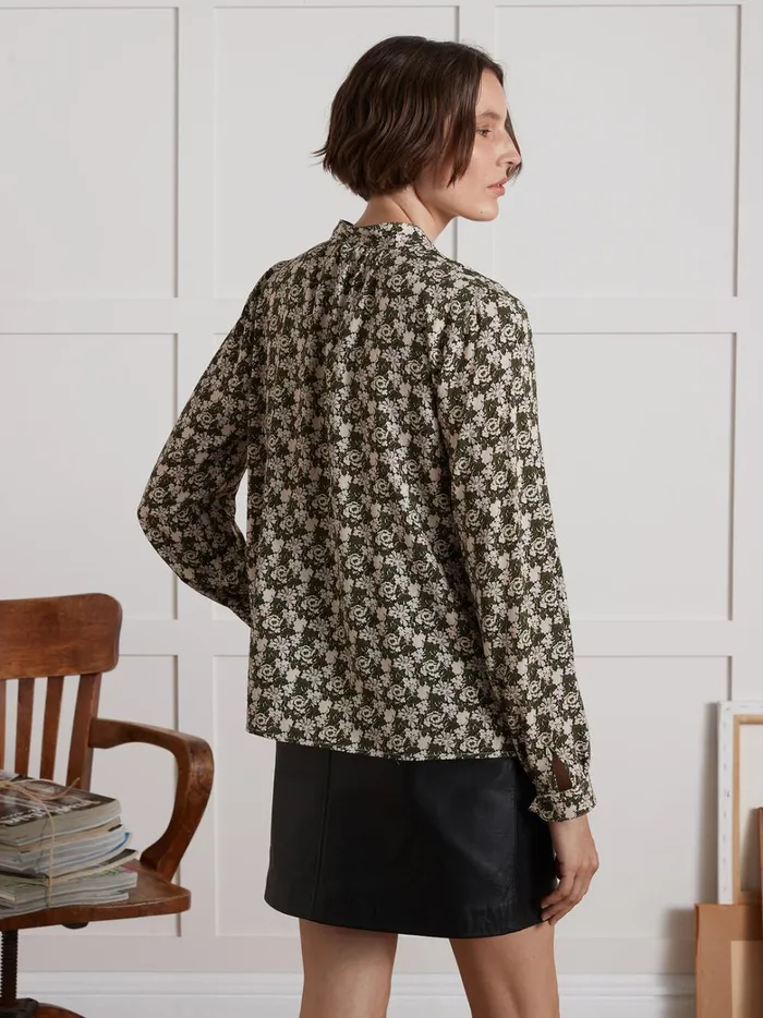 Women Clothing Cyrillus Amber Print Blouse Imp Amber
