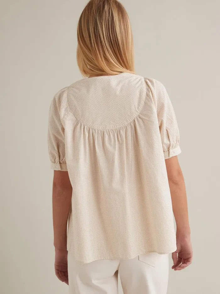 Women Clothing Cyrillus Blouse With Mini Checks