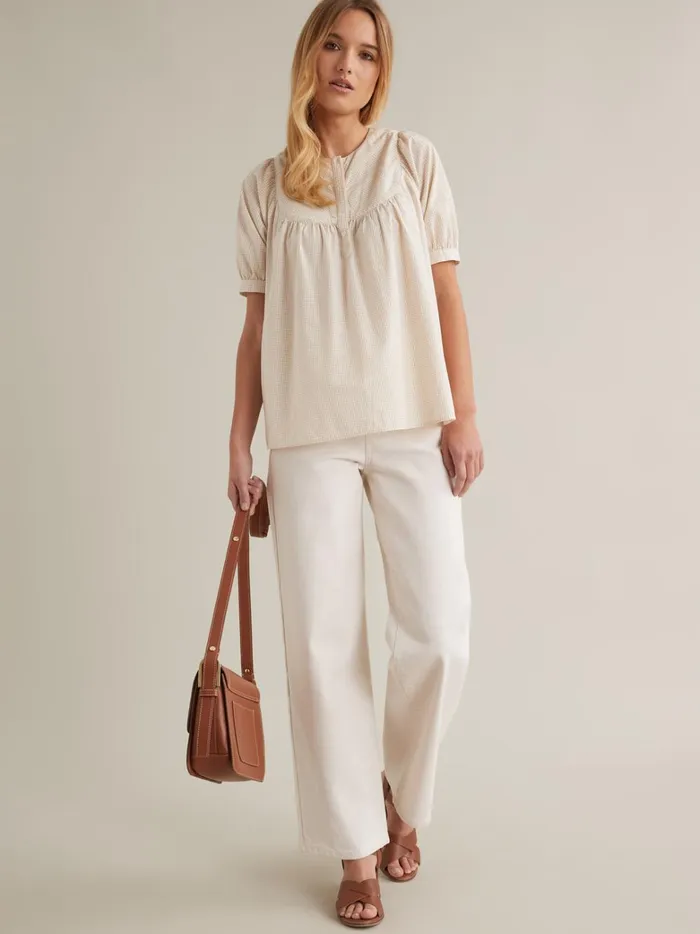 Women Clothing Cyrillus Blouse With Mini Checks