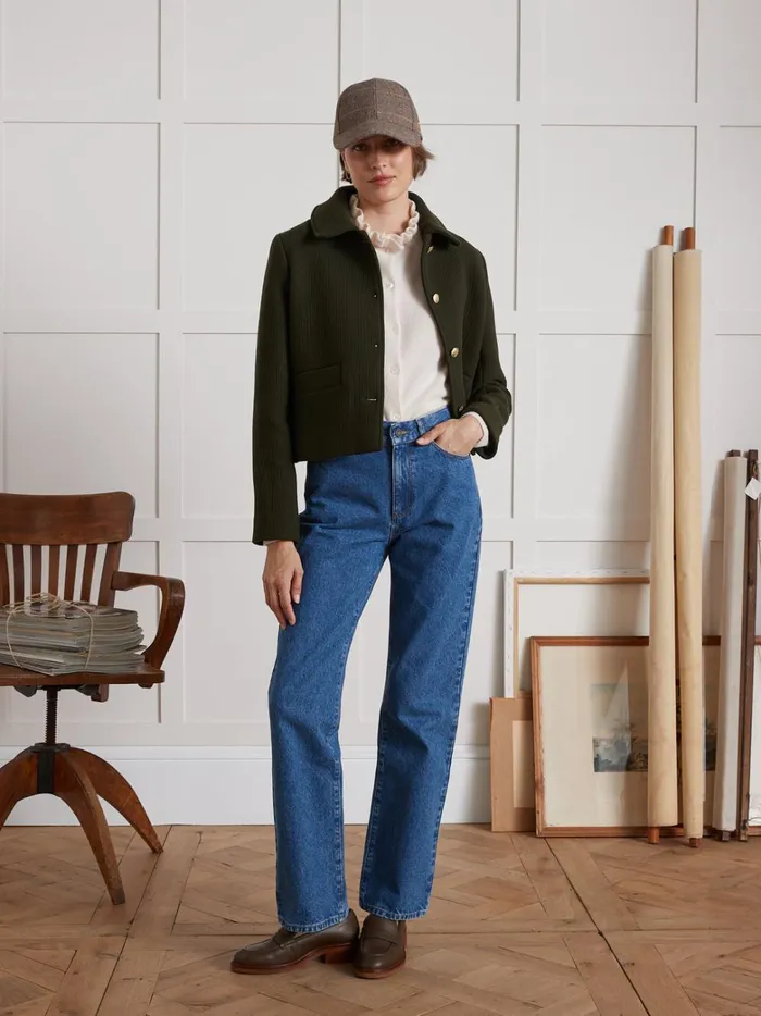 Women Clothing Cyrillus Camille Organic Cotton Relaxed Jeans With EcoFriendly Wash Denim Stone