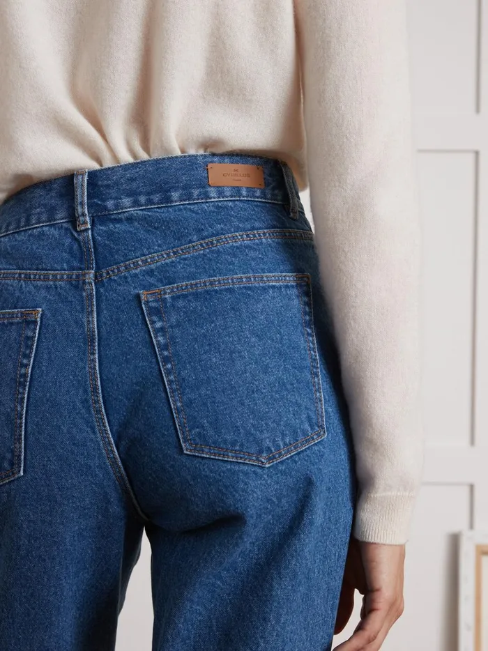 Women Clothing Cyrillus Camille Organic Cotton Relaxed Jeans With EcoFriendly Wash Denim Stone