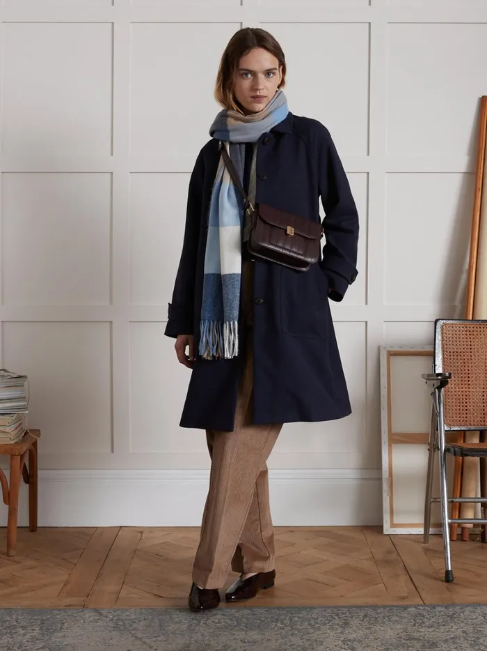 Women Clothing Cyrillus DoubleSided Fabric Car Coat Encre