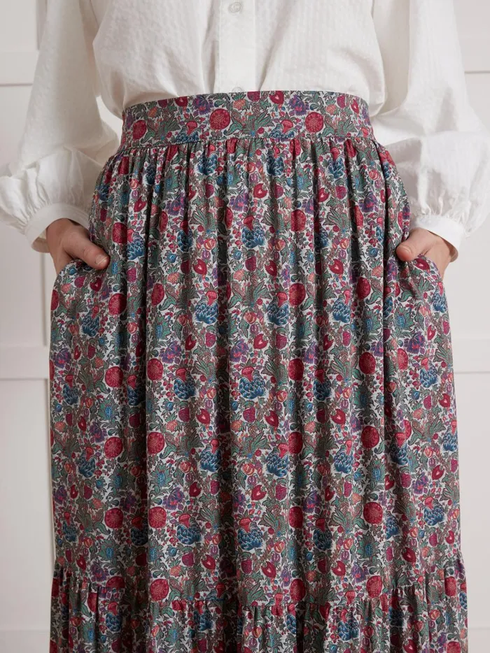 Women Clothing Cyrillus MidLength Tapestry Motif Skirt Made With Liberty Fabric 8211 The Limited Collection Lib Tapestry