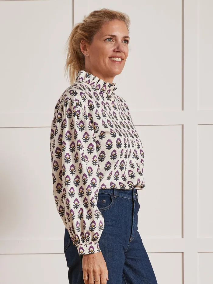 Women Clothing Cyrillus Tilda Shirt 8211 Apaches Collection Imp Woodblock