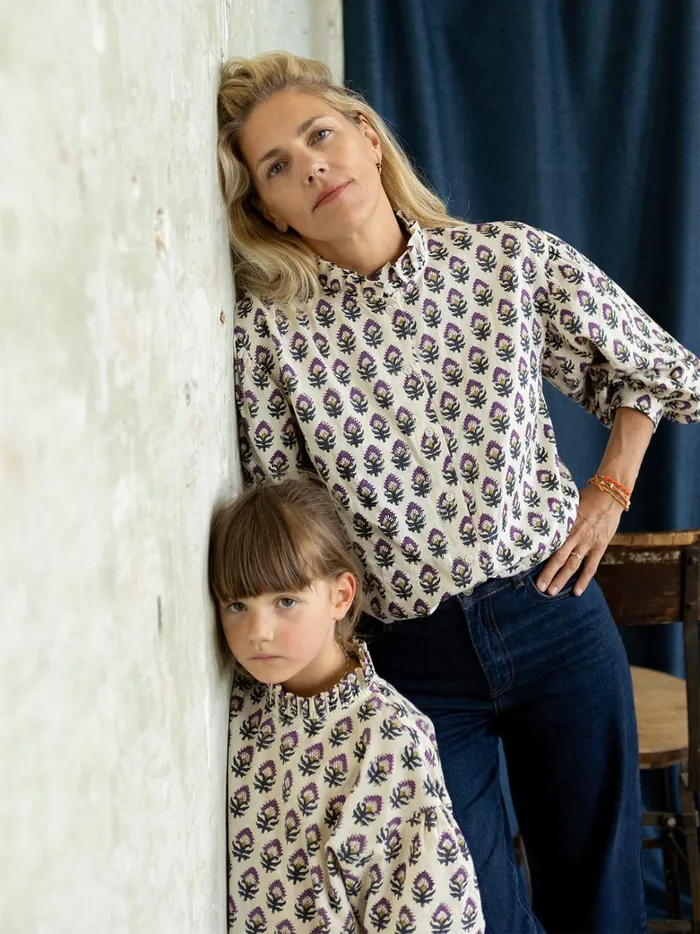 Women Clothing Cyrillus Tilda Shirt 8211 Apaches Collection Imp Woodblock