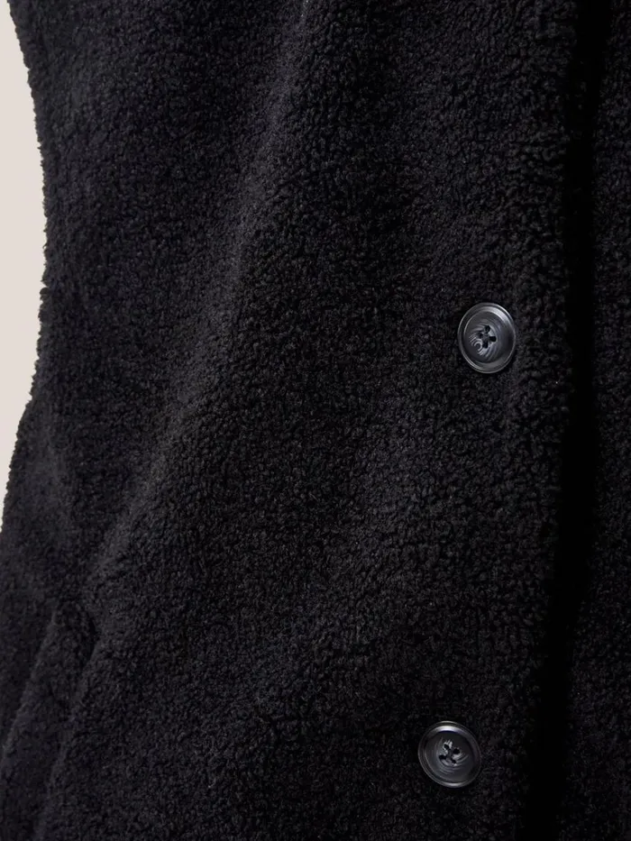 Women COATS and JACKETS White Stuff Borg Gilet Pure Black Women COATS and JACKETS White Stuff Borg Gilet Pure Black
