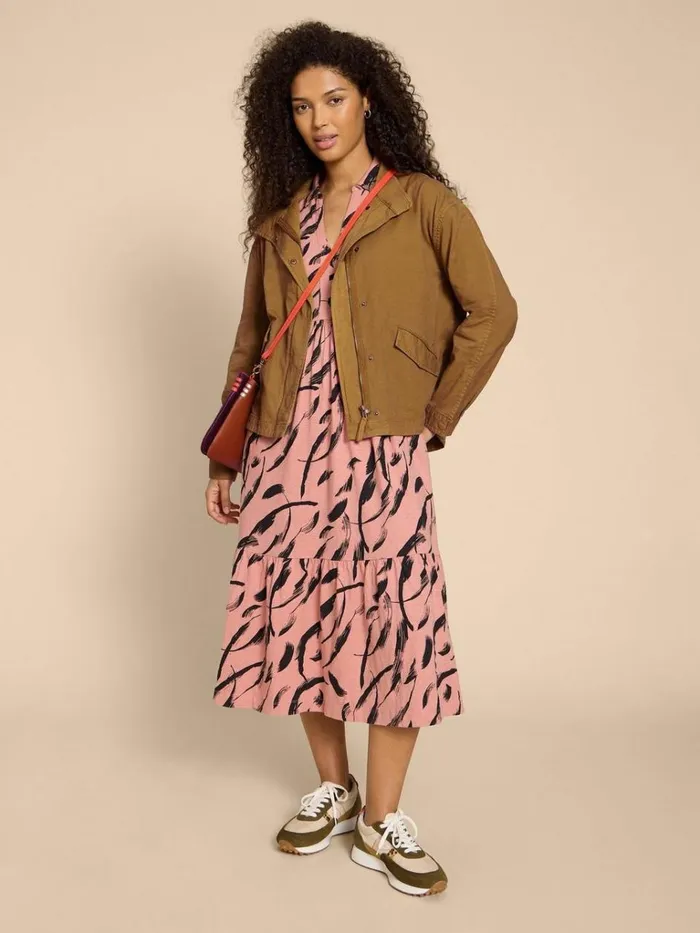 Women COATS and JACKETS White Stuff Harriet Cotton Jacket Khaki Green