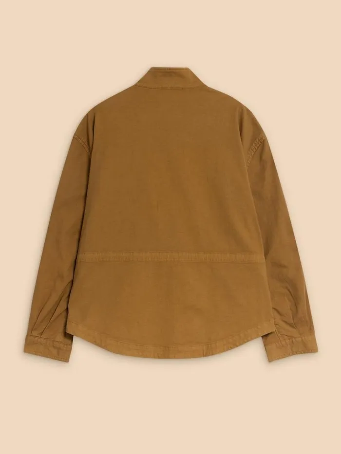 Women COATS and JACKETS White Stuff Harriet Cotton Jacket Khaki Green Women COATS and JACKETS White Stuff Harriet Cotton Jacket Khaki Green