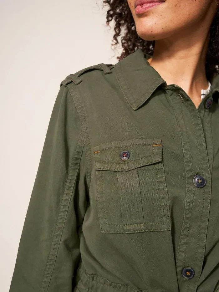 Women COATS and JACKETS White Stuff Sadie Jacket Khaki Green Women COATS and JACKETS White Stuff Sadie Jacket Khaki Green