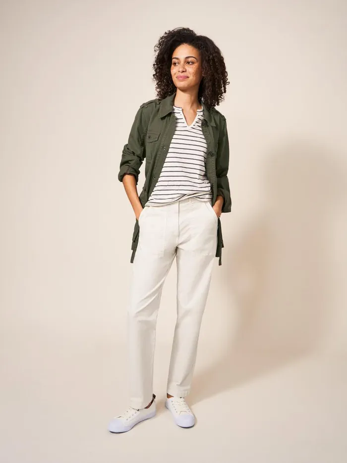 Women COATS and JACKETS White Stuff Sadie Jacket Khaki Green Women COATS and JACKETS White Stuff Sadie Jacket Khaki Green