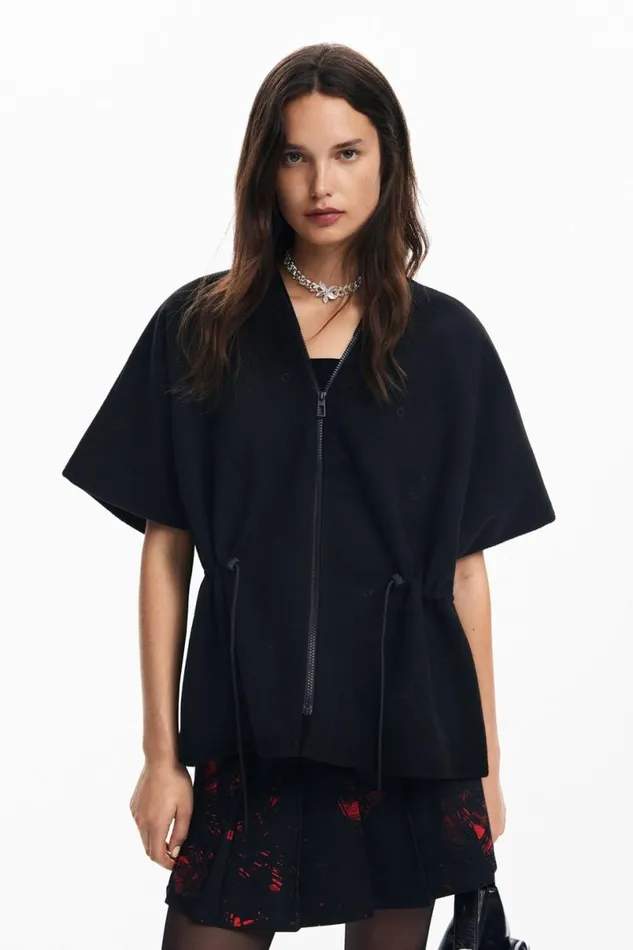 Women Coats And Jackets Desigual Adjustable Poncho