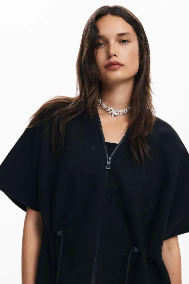 Women Coats And Jackets Desigual Adjustable Poncho