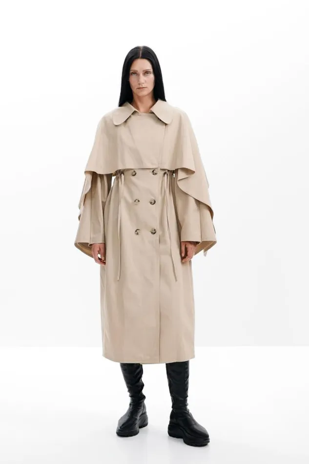Women Coats And Jackets Desigual Maitrepierre Batwing Sleeve Trench Coat