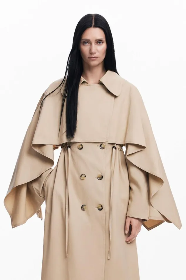 Women Coats And Jackets Desigual Maitrepierre Batwing Sleeve Trench Coat