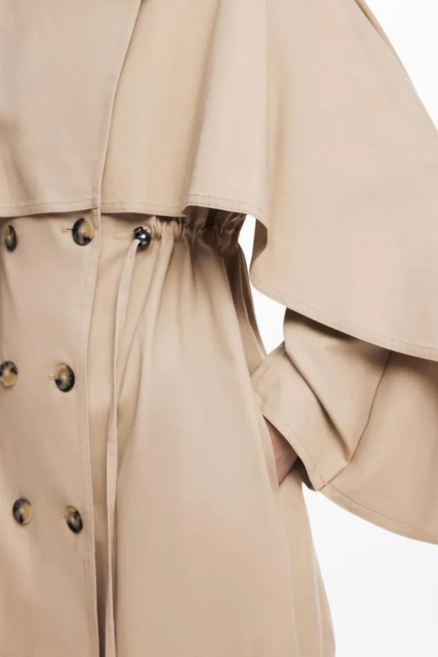 Women Coats And Jackets Desigual Maitrepierre Batwing Sleeve Trench Coat
