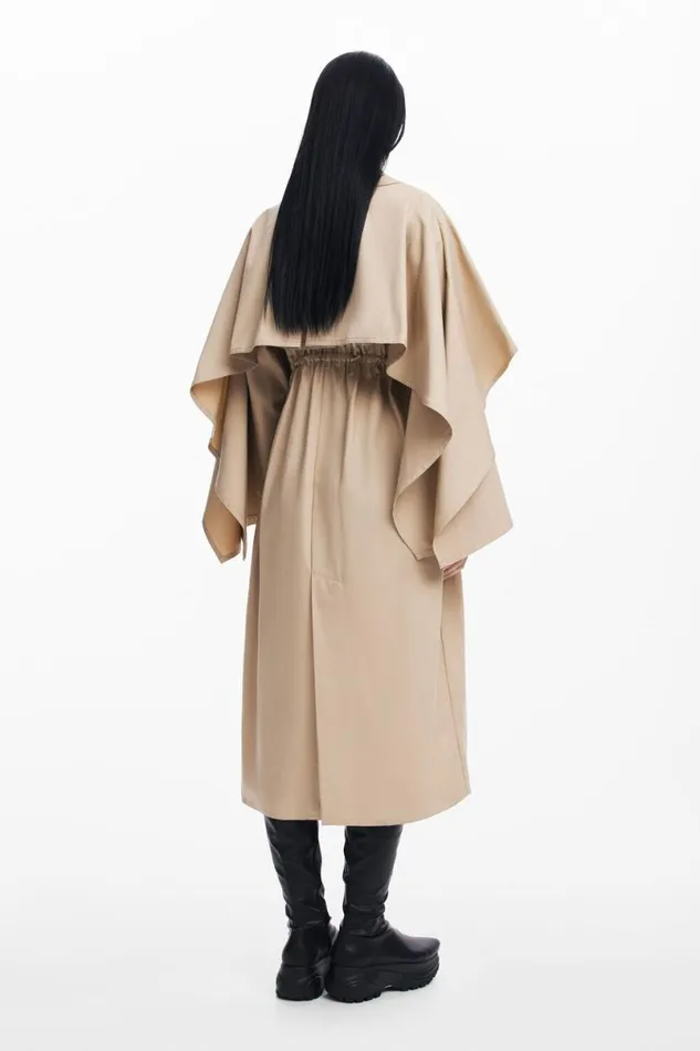 Women Coats And Jackets Desigual Maitrepierre Batwing Sleeve Trench Coat