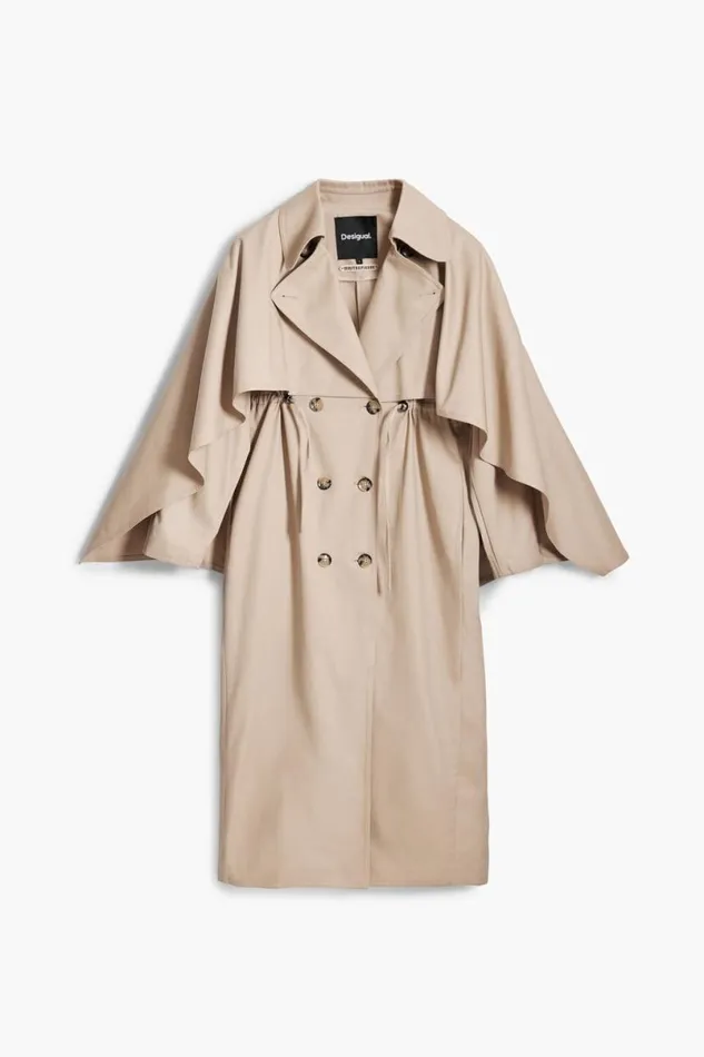 Women Coats And Jackets Desigual Maitrepierre Batwing Sleeve Trench Coat